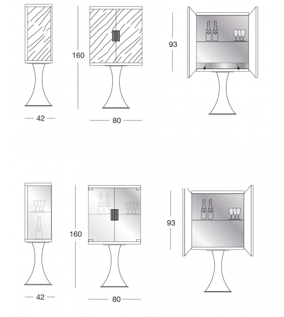 Oscar Longhi High Cabinet - Milia Shop