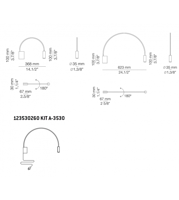 Volta Estiluz Lámpara de Pared