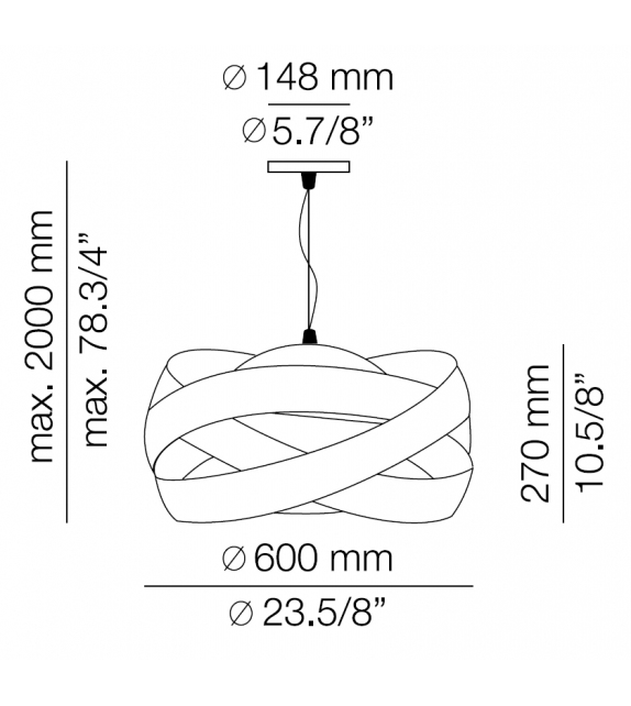 Siso Large Estiluz Lampada a Sospensione