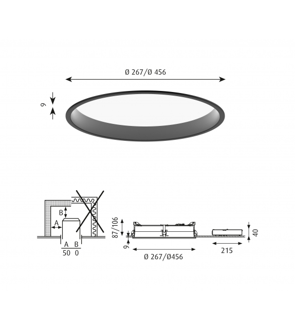 LP Circle Louis Poulsen Recessed Ceiling Lamp