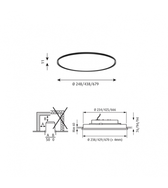 LP Slim Round Louis Poulsen Recessed Ceiling Lamp