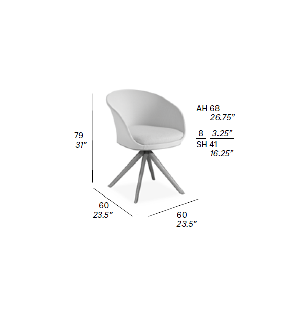 Blum Expormim Sessel mit Pyramidenbasis