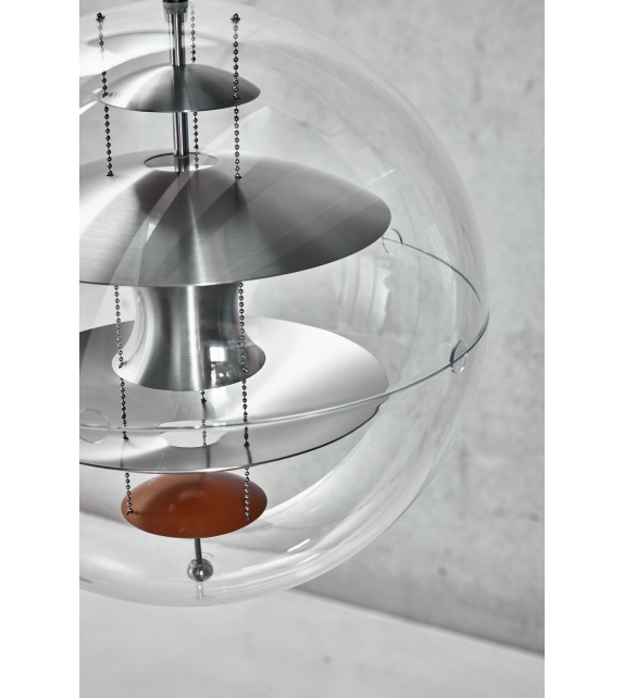 Vp Globe Brushed Alu Verpan Suspension Lamp