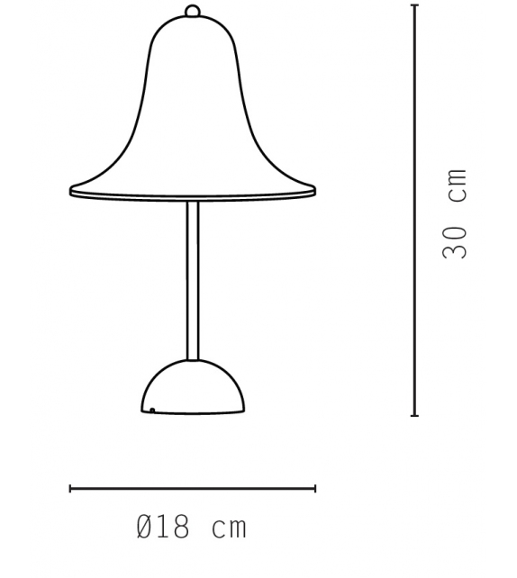 Pantop Portable Verpan Lampada da Tavolo