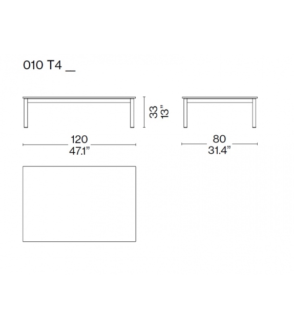 10 Table en Tube Basse, Outdoor Cassina Coffee Table