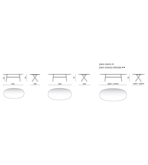 Gatwick Molteni & C Oval Table