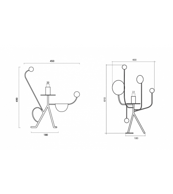 Les Immobiles Maison Dada Soporte de Vela