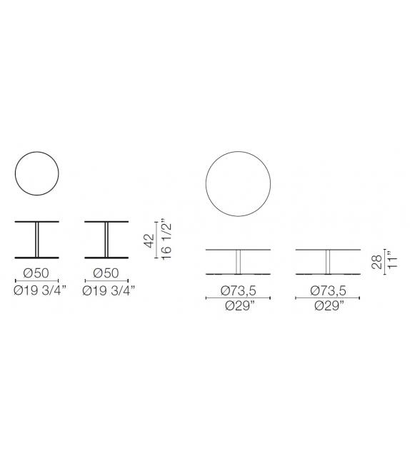 Prêt pour l'expédition - Gong Cappellini Table D'Appoint