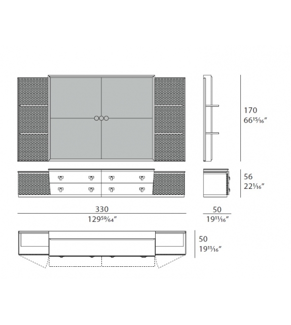 Vogue Turri TV Unit with Panel