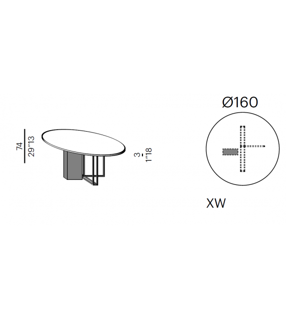 Plinto XW Meridiani Table