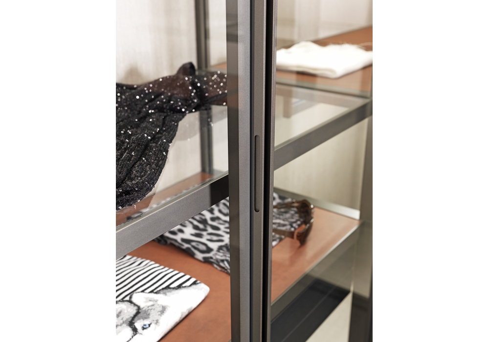 Modular walk-in wardrobe - PALO ALTO - MisuraEmme SpA - contemporary / glass  / lacquered aluminum