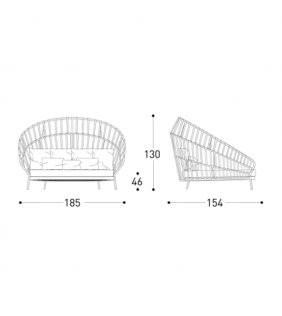 Varaschin Daybed Compact Emma Cross