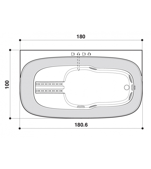 Muse 180x100 Jacuzzi Badewanne