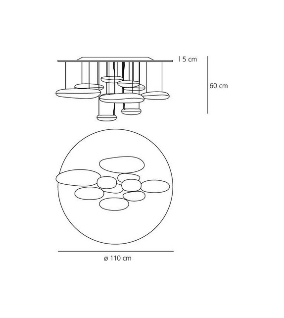 Mercury Artemide Ceiling Lamp