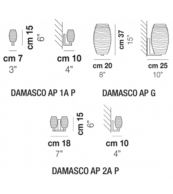 Damasco Vistosi Wall Lamp