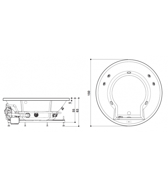Round 150 Jacuzzi Bañera