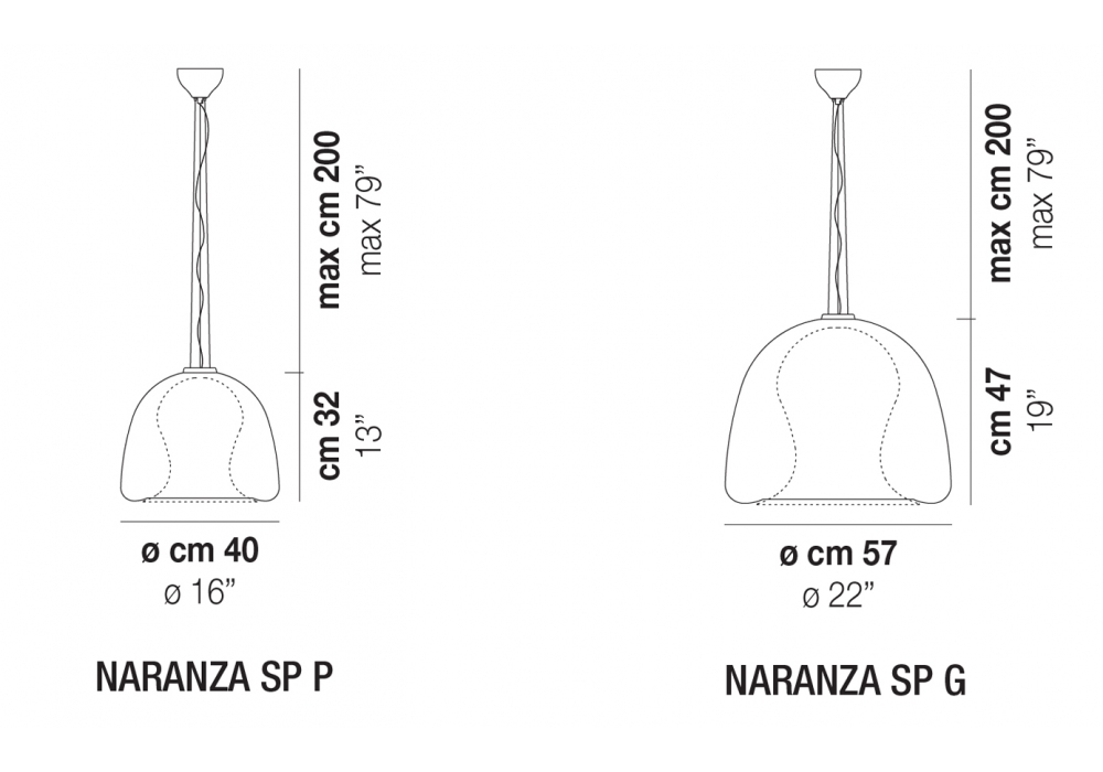 Naranza SP G lampada a sospensione VISTOSI