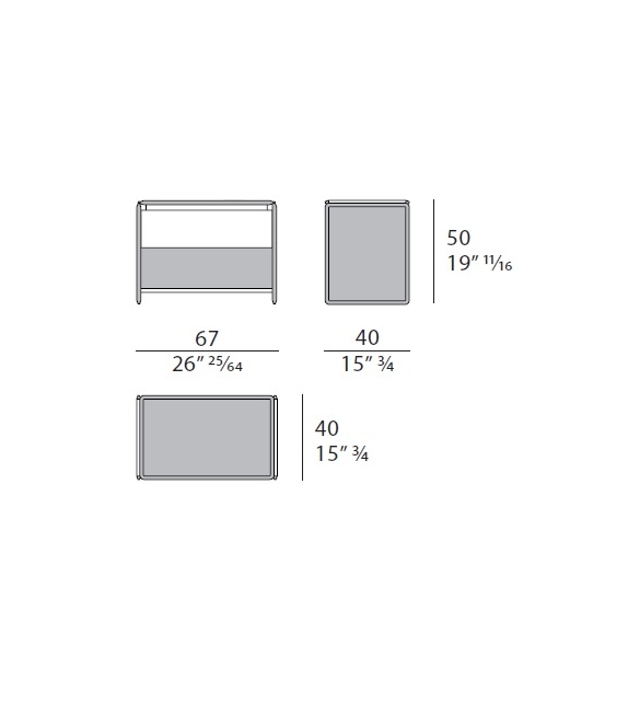 Zero Turri Table De Chevet