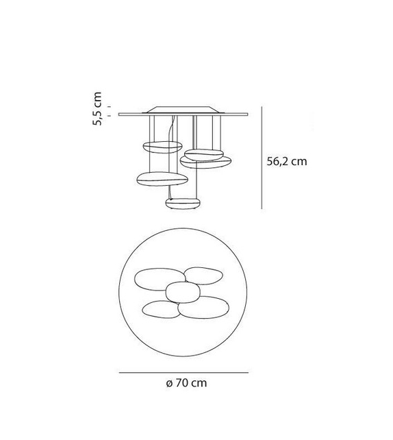 Mercury Mini Artemide Ceiling Lamp