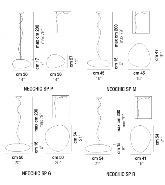 Neochic R Vistosi Suspension Lamp