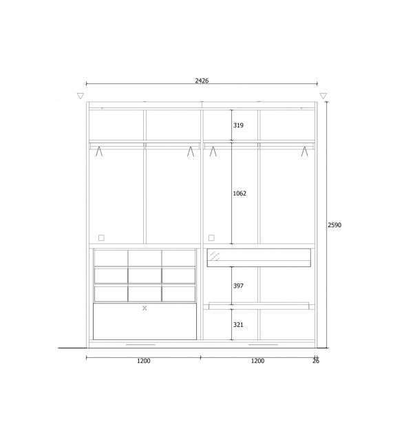 Versandfertig - Storage Porro Kleiderschrank