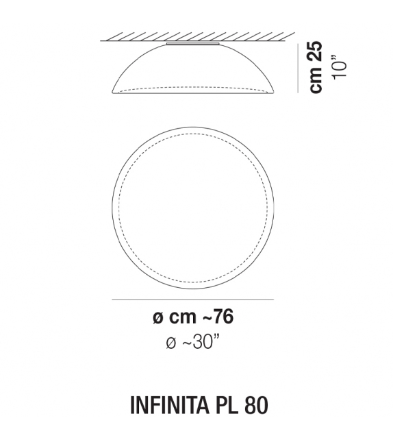 Infinita Vistosi Applique/Plafonnier