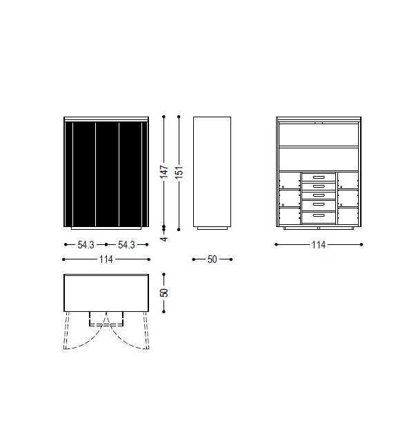 Revo High Riva 1920 Meuble de Rangement