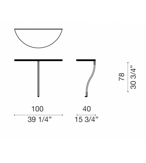 Console One Legged Table Cappellini