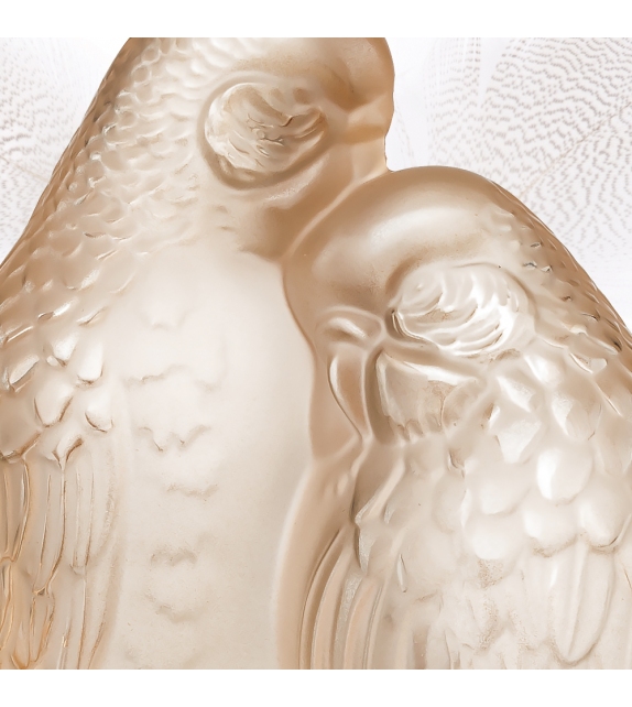 2 Parakeets Lalique Scultura