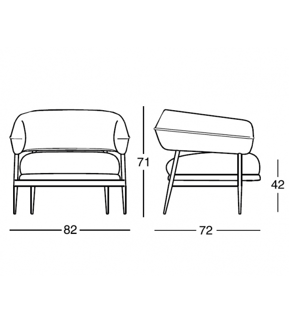 Nena Lounge Zanotta Fauteuil