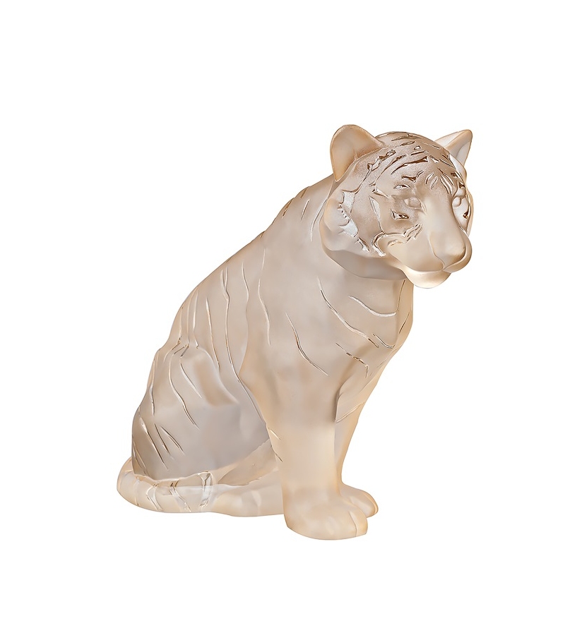 Sitting Tiger Grand Lalique Skulptur