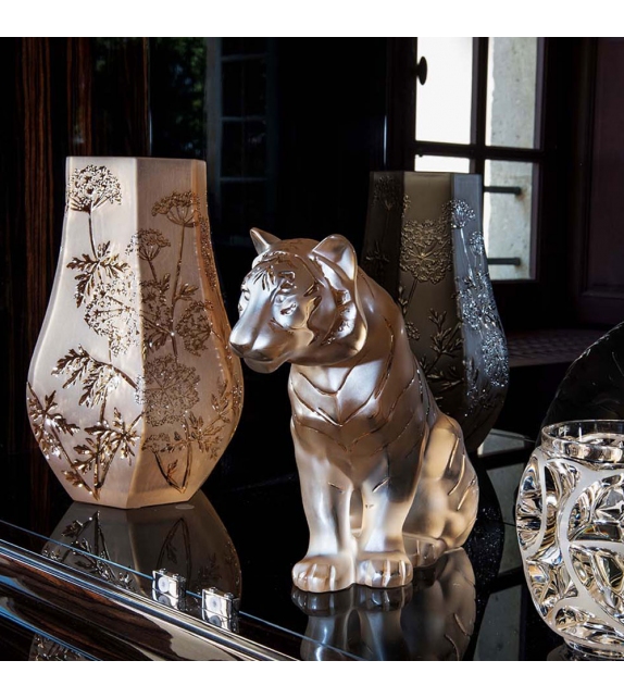 Sitting Tiger Grand Lalique Skulptur