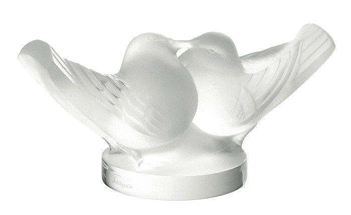 2 Lovebirds Lalique Sculpture - Milia Shop