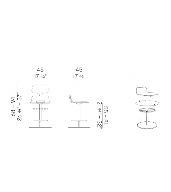 Torso Potocco Tabouret