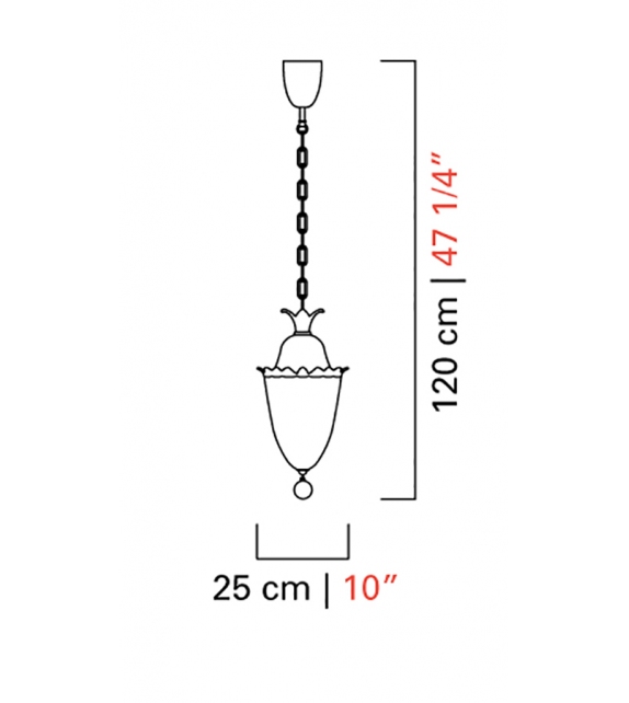 Fanali Veneziani 4430 Barovier & Toso Lampada a Sospensione