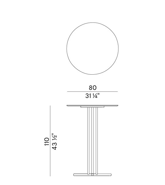 Graphic Outdoor Potocco Table Haute