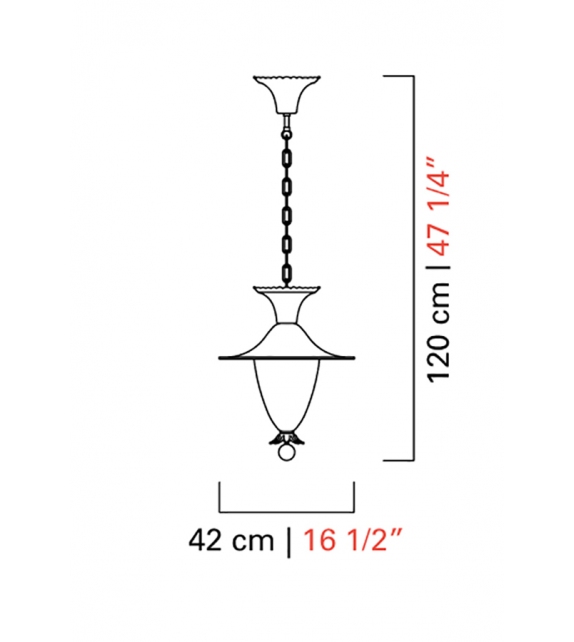 Fanali Veneziani 5383 Barovier & Toso Pendant Lamp