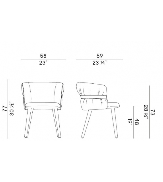 Coulisse Potocco Poltroncina