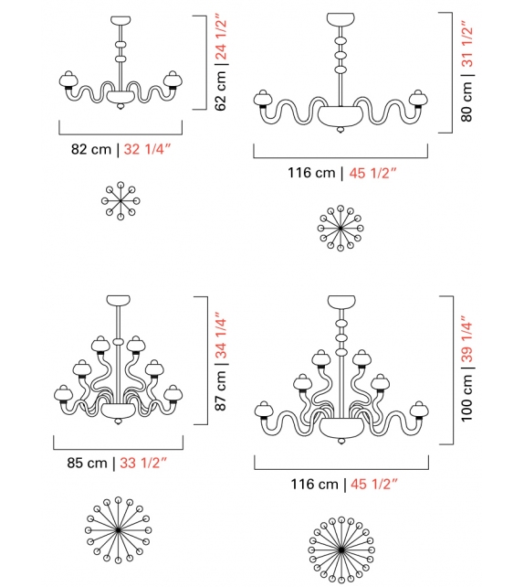 Bissa Boba Barovier & Toso Chandelier