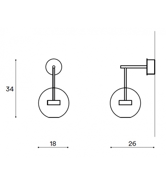 Soffio Wall Lamp Vertical Giopato & Coombes