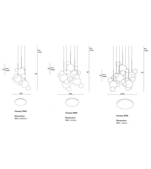 Bolle Frosted Circular Chandelier Giopato & Coombes