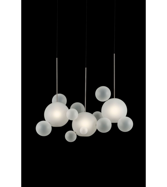 Bolle Frosted Linear Chandelier Giopato & Coombes Leuchter