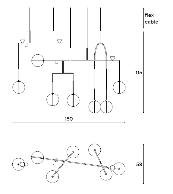 Dewdrops Linear Chandelier Giopato & Coombes