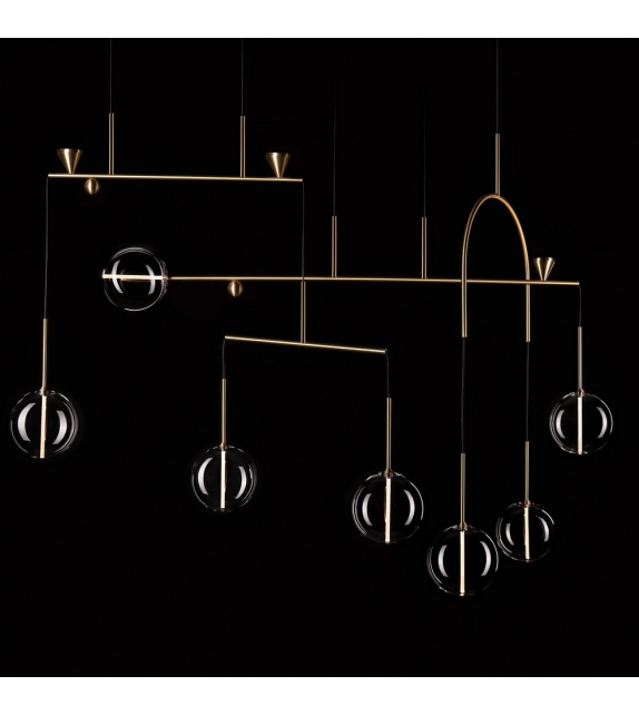 Dewdrops Linear Chandelier Giopato & Coombes Candelabro