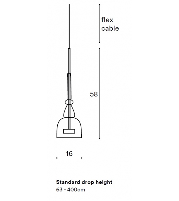 Flauti Pendant 08 Grey Giopato & Coombes Suspension