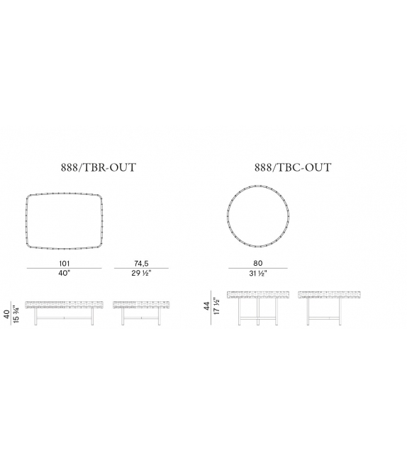 Ropu Outdoor Potocco Couchtisch