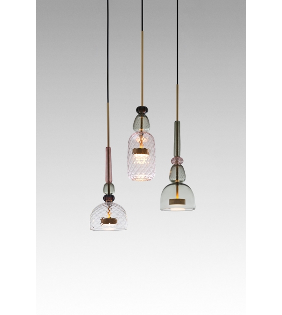 Flauti Circular Chandelier 31 Rose Giopato & Coombes Leuchter