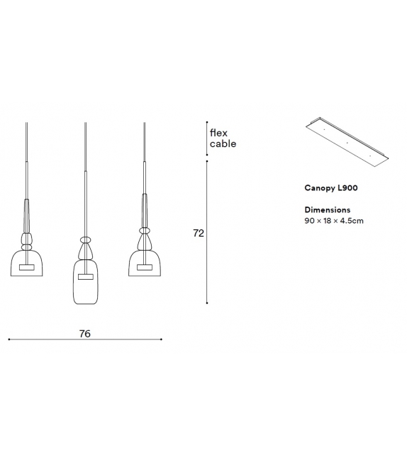 Flauti Linear Chandelier 31 Rose Giopato & Coombes Lampadario