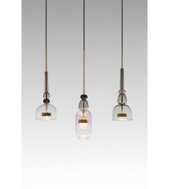 Flauti Linear Chandelier 31 Rose Giopato & Coombes Candelabro