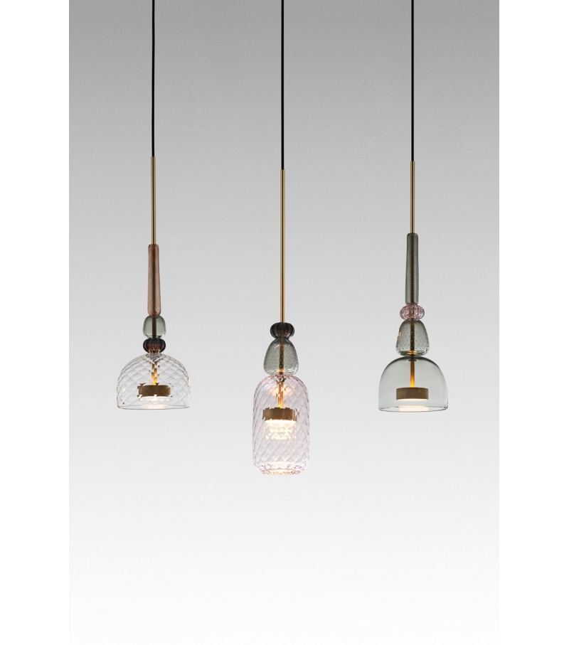 Flauti Linear Chandelier 31 Rose Giopato & Coombes Lampadario